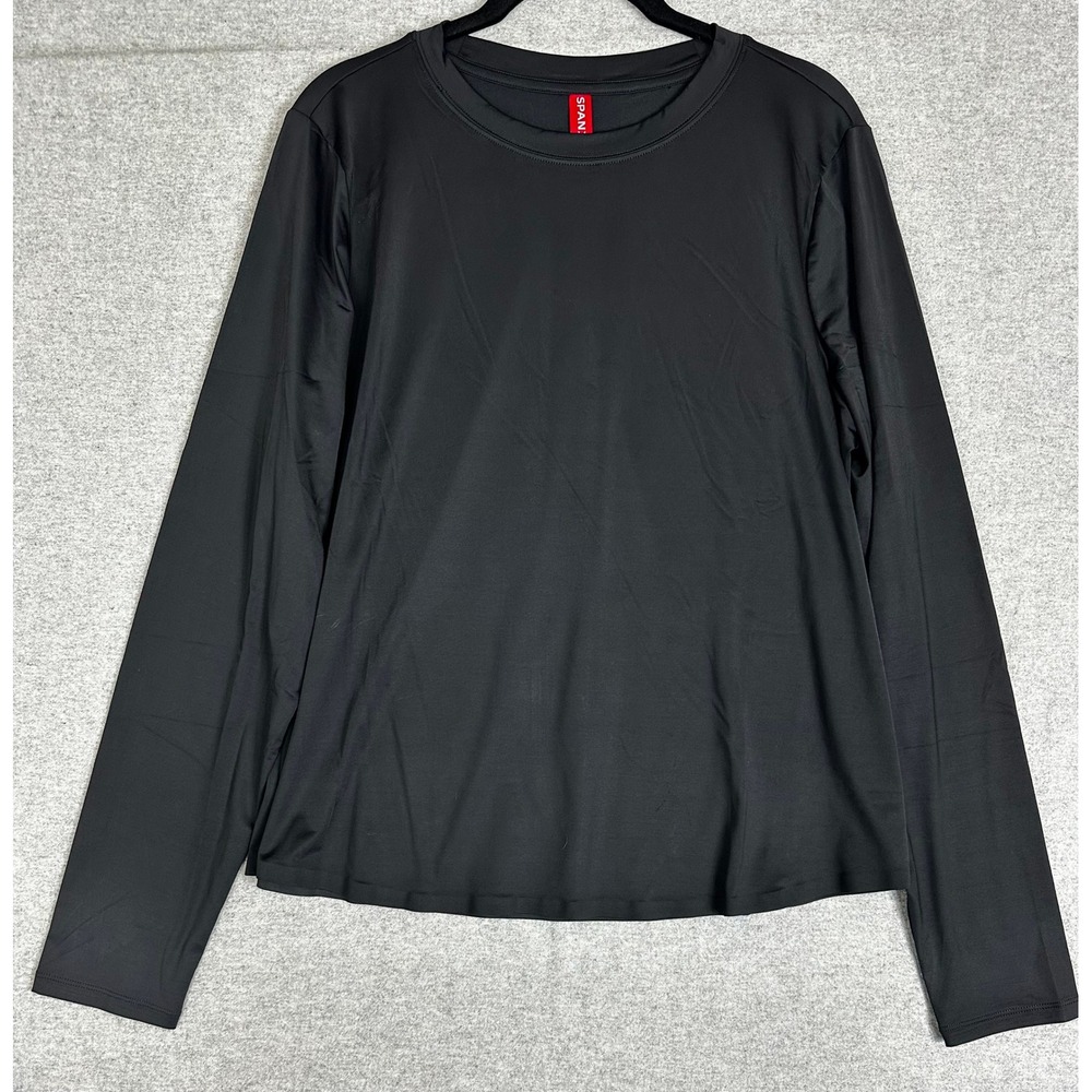 NEW Spanx Activate Long Sleeve Top XL Very‎ Black